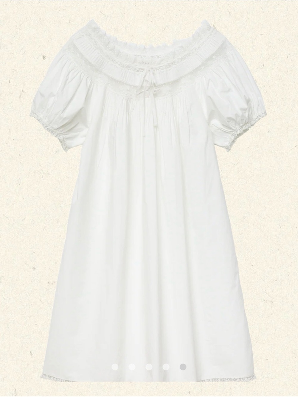 Doen Daphne Dress in Salt (White) - Picture 3 of 9
